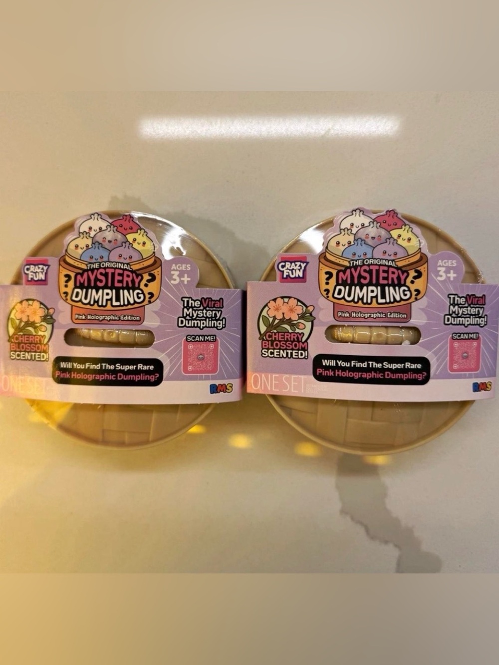Crazy Fun Mystery Dumpling Pink Holographic Blind Packs Lot of 2 Scented
